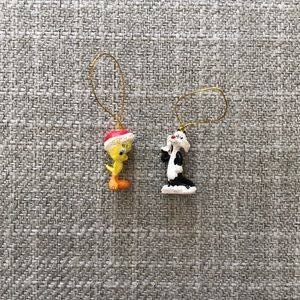 Looney Tunes - Sylvester & Tweety Bird ornaments.